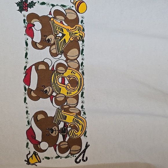 Vintage Holiday Time Christmas Bears Sweatshirt L - Picture 3 of 3